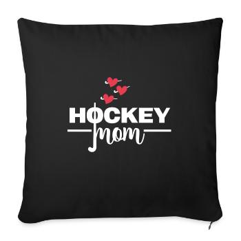 feldhockey hockeymom hockey hockey - Housse de coussin décorative 45 x 45 cm - noir - Devant