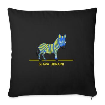 free ukraine slava ukraini stand with ukraine kiev - Sofa pillowcase 17,3'' x 17,3'' (45 x 45 cm) - black - Front