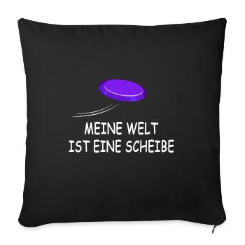 Disc Golfer Frisbee Ultimate-Frisbee Frisbee - Sofa pillowcase 17,3'' x 17,3'' (45 x 45 cm) - black - Front
