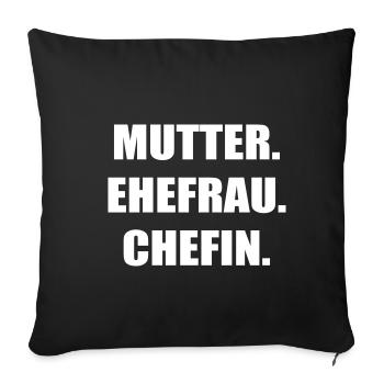 Mutter - Sofakissenbezug 45 x 45 cm - Schwarz - Vorne