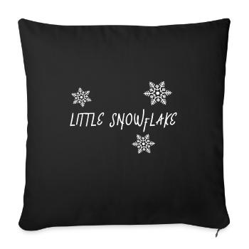 Natation hivernale Nageurs d’hiver Baignade de flocons de neige Bain de glace - Housse de coussin décorative 45 x 45 cm - noir - Devant