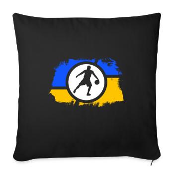 basketball basketballer dunking-king - Sofa pillowcase 17,3'' x 17,3'' (45 x 45 cm) - black - Front