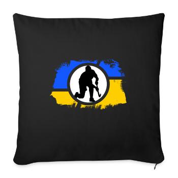 Hockey sur gazon, héros du hockey, légende du hockey - Housse de coussin décorative 45 x 45 cm - noir - Devant