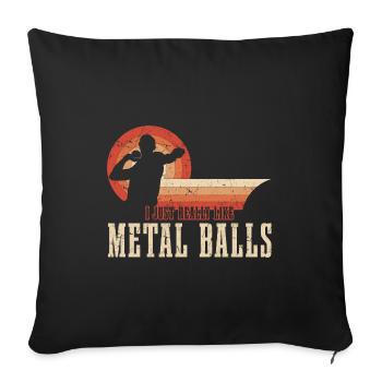 Kugelstoßen Leichtathletik | Sport Athlet Geschenk - Sofakissenbezug 45 x 45 cm - Schwarz - Vorne