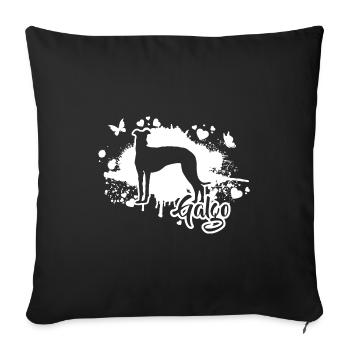 GALGO Chiens Maman Chien Wilsigns - Housse de coussin décorative 45 x 45 cm - noir - Devant