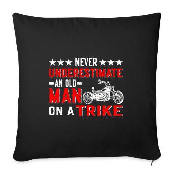 | cadeaux trike Triker Trikes Motos à moteur - Housse de coussin décorative 45 x 45 cm - noir - Devant