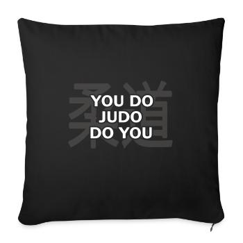 judo hajime judoka dan ceinture noire - Housse de coussin décorative 45 x 45 cm - noir - Devant
