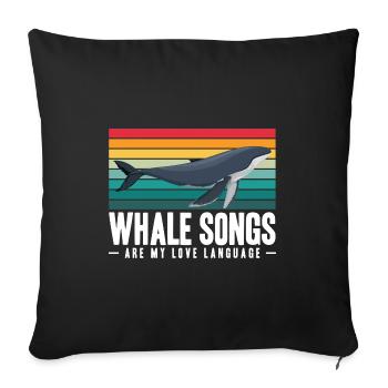 Wale beobachten | Wal Meerestier Meer Geschenke - Sofakissenbezug 45 x 45 cm - Schwarz - Vorne