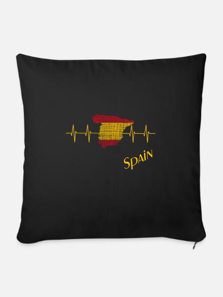 Spain - Sofakissenbezug 45 x 45 cm - Schwarz