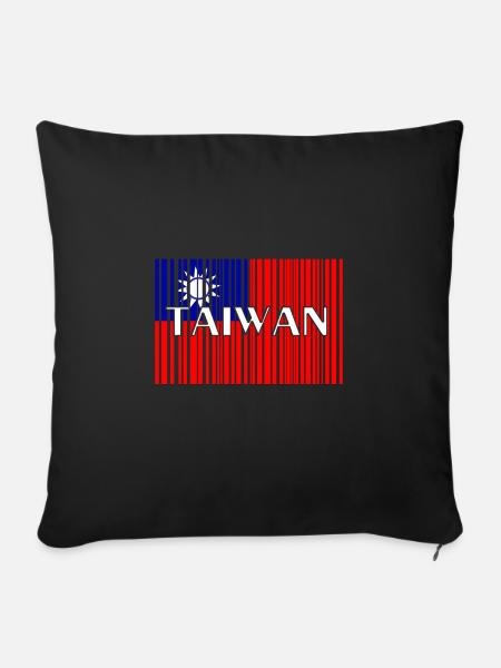 Taiwan - Sofakissenbezug 45 x 45 cm - Schwarz