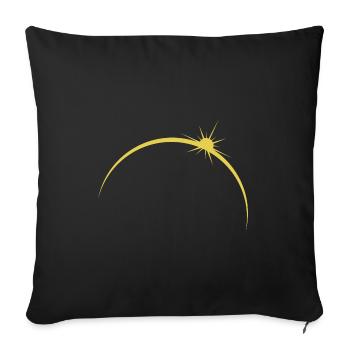 Sunrise Planet - Sofa pillowcase 17,3'' x 17,3'' (45 x 45 cm) - black - Front