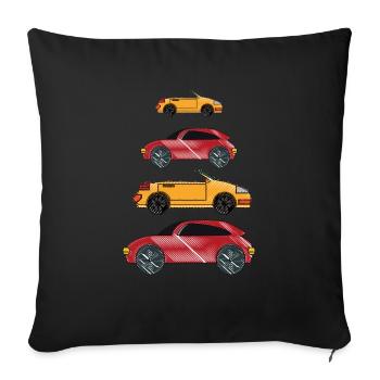 Voitures drôles - Housse de coussin décorative 45 x 45 cm - noir - Devant