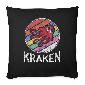 Kraken Children - Sofa pillowcase 17,3'' x 17,3'' (45 x 45 cm) - black - Front