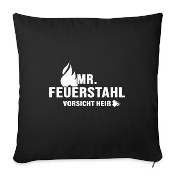 Feuerstahl Wild Bushcraft Outdoor Survival Jungle - Sofakissenbezug 45 x 45 cm - Schwarz - Vorne