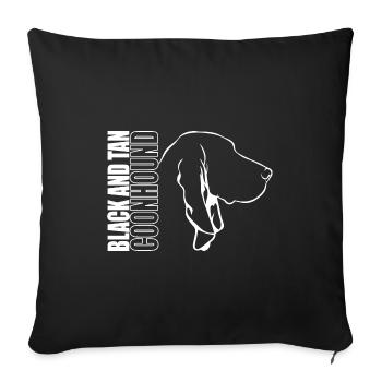 BLACK AND TAN COONHOUND Profil Chiens Wilsigns - Housse de coussin décorative 45 x 45 cm - noir - Devant