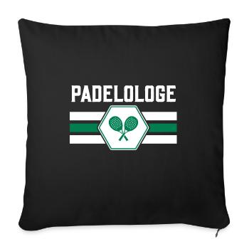 Padel Padel Tennis Padel tennis player - Sofa pillowcase 17,3'' x 17,3'' (45 x 45 cm) - black - Front