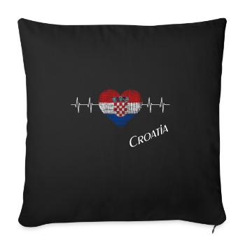 Croatia - Sofakissenbezug 45 x 45 cm - Schwarz - Vorne