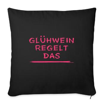 Eisbader winterbaden Glühwein Weihnachtsfeier - Sofakissenbezug 45 x 45 cm - Schwarz - Vorne