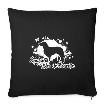 EPAGNEUL BLEU DE PICARDIE Hunderasse Hund Wilsigns - Sofakissenbezug 45 x 45 cm - Schwarz - Vorne