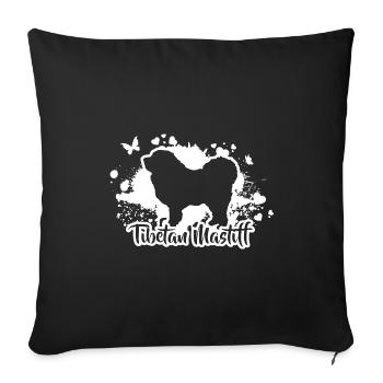 TIBETAN MASTIFF Dog Dog Do Khyi Wilsigns - Sofa pillowcase 17,3'' x 17,3'' (45 x 45 cm) - black - Front