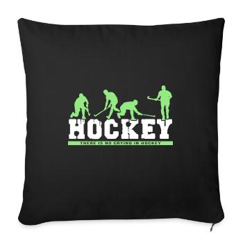 Hockey sur gazon Hockey Club de hockey Saison de hockey - Housse de coussin décorative 45 x 45 cm - noir - Devant