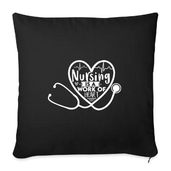 Nurse Nurse Gift - Sofa pillowcase 17,3'' x 17,3'' (45 x 45 cm) - black - Front