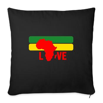 Africa Love African Black Afro Party Safari - Sofa pillowcase 17,3'' x 17,3'' (45 x 45 cm) - black - Front