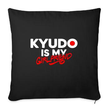 kyudo kyudomeister arc japonais art kanji - Housse de coussin décorative 45 x 45 cm - noir - Devant