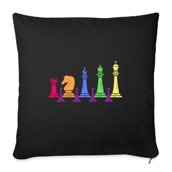 Chess Checkmate Chess Player Chess Family - Sofa pillowcase 17,3'' x 17,3'' (45 x 45 cm) - black - Front