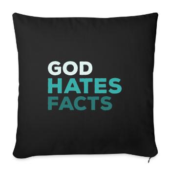 Atheist sayings | Atheism Religion Gifts - Sofa pillowcase 17,3'' x 17,3'' (45 x 45 cm) - black - Front