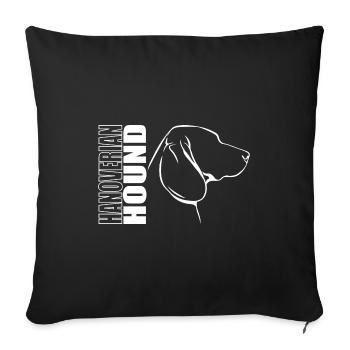 HANOVERIAN HOUND Profil Chiens Wilsigns - Housse de coussin décorative 45 x 45 cm - noir - Devant