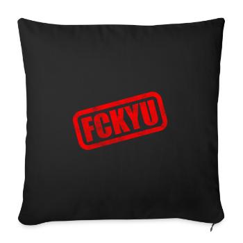 Numéro d’identification fiscale FCKYU - Housse de coussin décorative 45 x 45 cm - noir - Devant