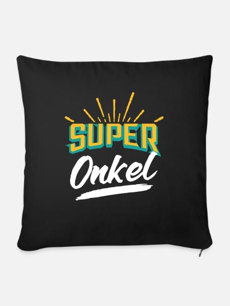 Onkel Super Onkel - Sofakissenbezug 45 x 45 cm - Schwarz