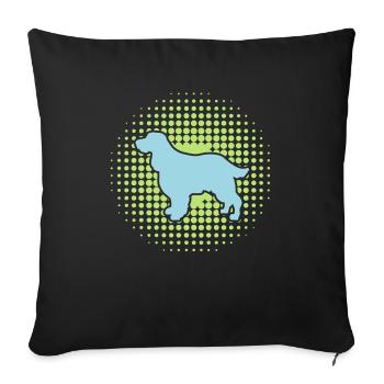 Cocker Spaniel design for Women & Men - Sofa pillowcase 17,3'' x 17,3'' (45 x 45 cm) - black - Front