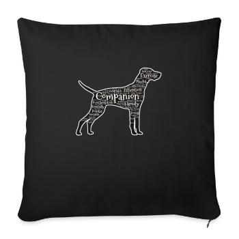 Vizsla Dog design for Women & Men - Sofa pillowcase 17,3'' x 17,3'' (45 x 45 cm) - black - Front