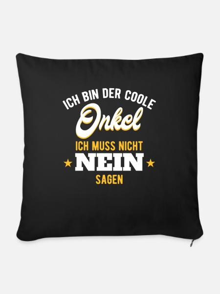 Cooler Onkel Geschenk für Onkel - Sofakissenbezug 45 x 45 cm - Schwarz
