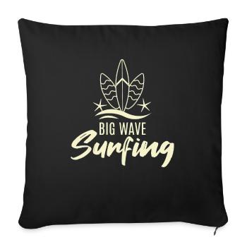Surfer Surfboard Surfen - Sofakissenbezug 45 x 45 cm - Schwarz - Vorne