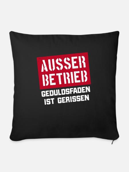 Lustige Sprüche lustiger Spruch Ausser Betrieb - Sofakissenbezug 45 x 45 cm - Schwarz