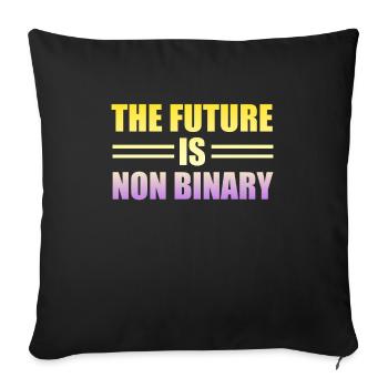 Nicht-binäres Pride-Design - Sofakissenbezug 45 x 45 cm - Schwarz - Vorne