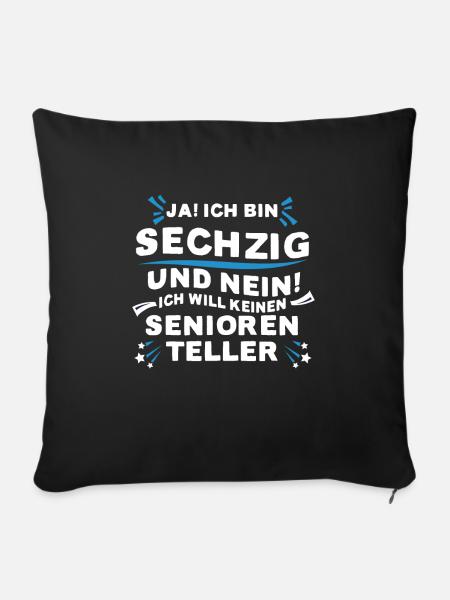 60. Geburtstag - Sofakissenbezug 45 x 45 cm - Schwarz