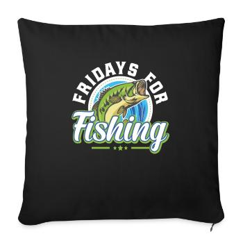 Pêcheurs - Housse de coussin décorative 45 x 45 cm - noir - Devant