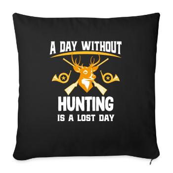 chasseur - Housse de coussin décorative 45 x 45 cm - noir - Devant