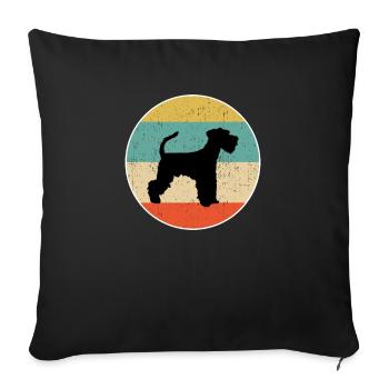 Miniature Schnauzer Dog Gift design - Sofa pillowcase 17,3'' x 17,3'' (45 x 45 cm) - black - Front