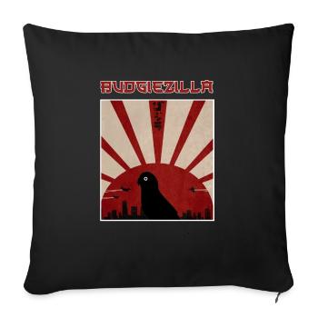 Parakeet Budgie Budgerigar design - Sofa pillowcase 17,3'' x 17,3'' (45 x 45 cm) - black - Front