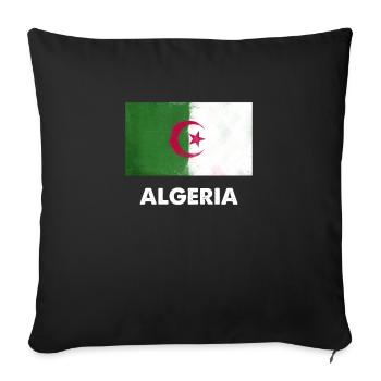 Algeria Flag design | Algerian design - Sofa pillowcase 17,3'' x 17,3'' (45 x 45 cm) - black - Front