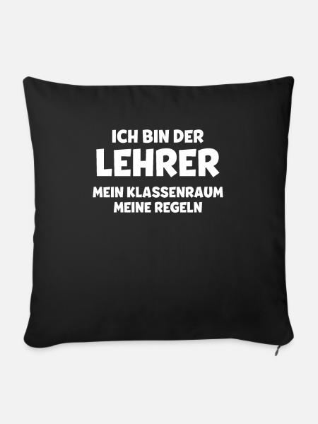 Lehrer Lehrerin - Sofakissenbezug 45 x 45 cm - Schwarz
