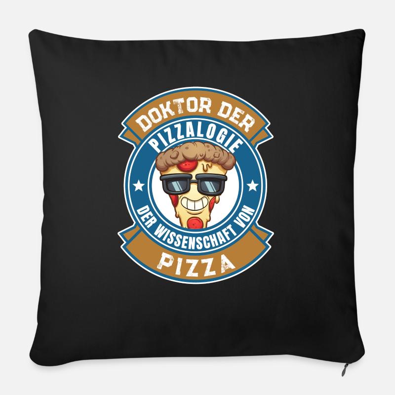 Pizza Pizzeria Ristorante Pizza Fan - Sofakissenbezug 45 x 45 cm - Schwarz