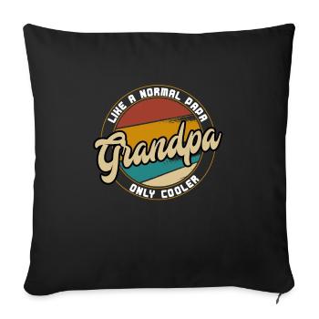 Großvater Opa Geschenkidee - Sofakissenbezug 45 x 45 cm - Schwarz - Vorne
