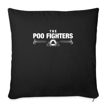 Geburt Baby Mama Papa Partnerlook The Poo Fighters - Sofakissenbezug 45 x 45 cm - Schwarz - Vorne