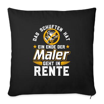 Rente Maler - Sofakissenbezug 45 x 45 cm - Schwarz - Vorne